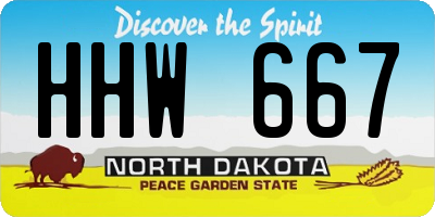 ND license plate HHW667