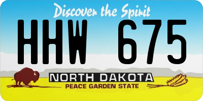 ND license plate HHW675