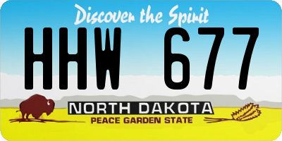ND license plate HHW677