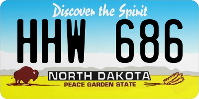 ND license plate HHW686