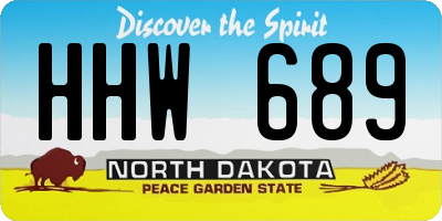 ND license plate HHW689