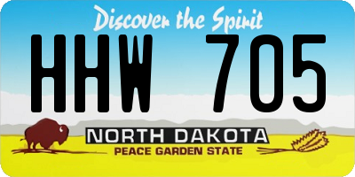 ND license plate HHW705