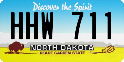 ND license plate HHW711