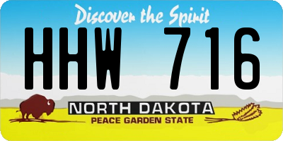 ND license plate HHW716