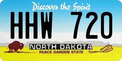 ND license plate HHW720