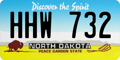 ND license plate HHW732