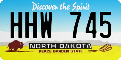 ND license plate HHW745