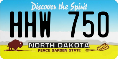 ND license plate HHW750