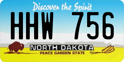 ND license plate HHW756