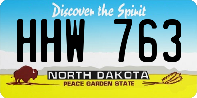 ND license plate HHW763