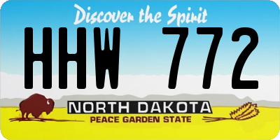 ND license plate HHW772