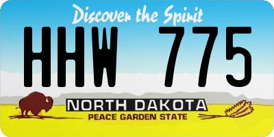 ND license plate HHW775