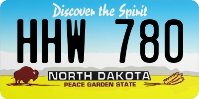 ND license plate HHW780