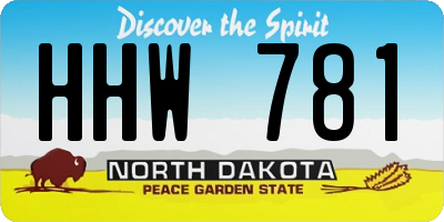 ND license plate HHW781