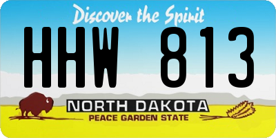 ND license plate HHW813
