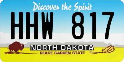 ND license plate HHW817