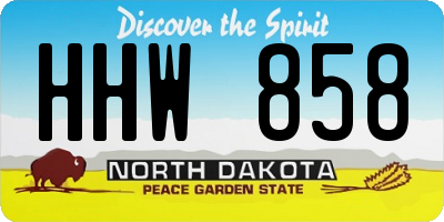 ND license plate HHW858