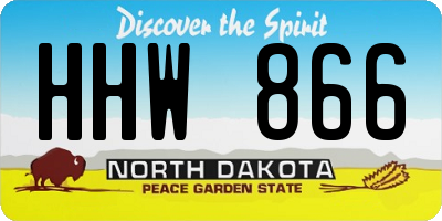 ND license plate HHW866