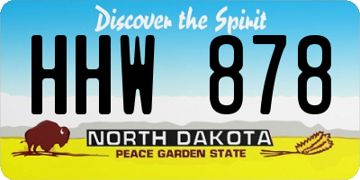 ND license plate HHW878
