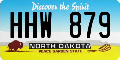 ND license plate HHW879