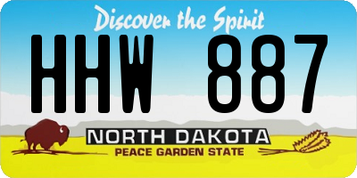 ND license plate HHW887