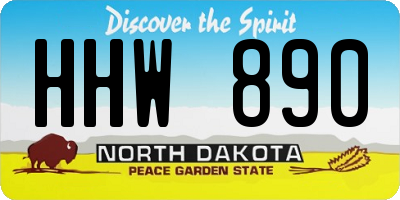 ND license plate HHW890
