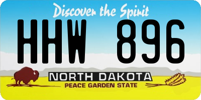 ND license plate HHW896