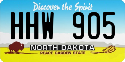 ND license plate HHW905