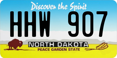 ND license plate HHW907