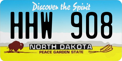 ND license plate HHW908