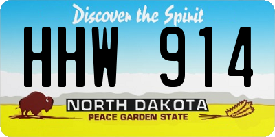 ND license plate HHW914