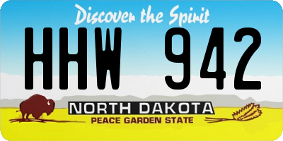 ND license plate HHW942