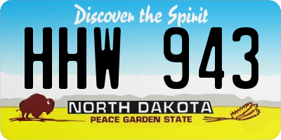 ND license plate HHW943