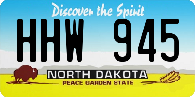 ND license plate HHW945