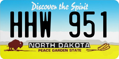 ND license plate HHW951
