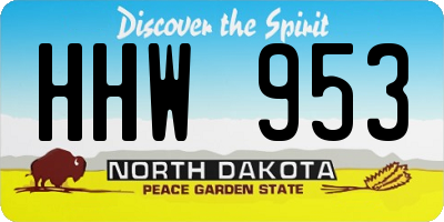 ND license plate HHW953