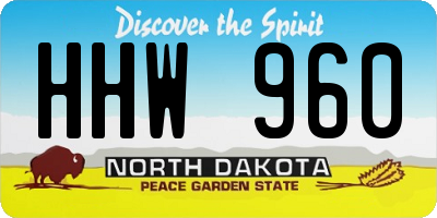 ND license plate HHW960