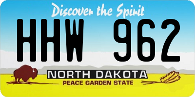 ND license plate HHW962