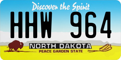 ND license plate HHW964