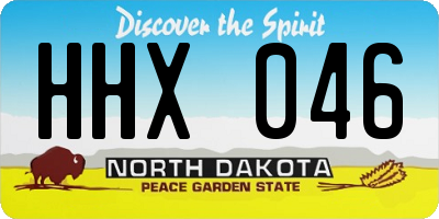 ND license plate HHX046