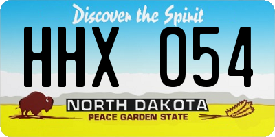ND license plate HHX054