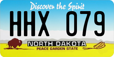 ND license plate HHX079