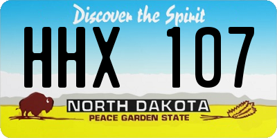 ND license plate HHX107
