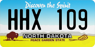 ND license plate HHX109