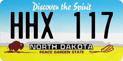 ND license plate HHX117