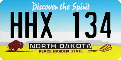 ND license plate HHX134