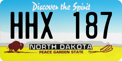 ND license plate HHX187