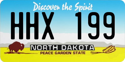 ND license plate HHX199