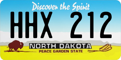 ND license plate HHX212