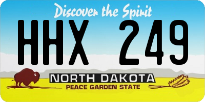 ND license plate HHX249